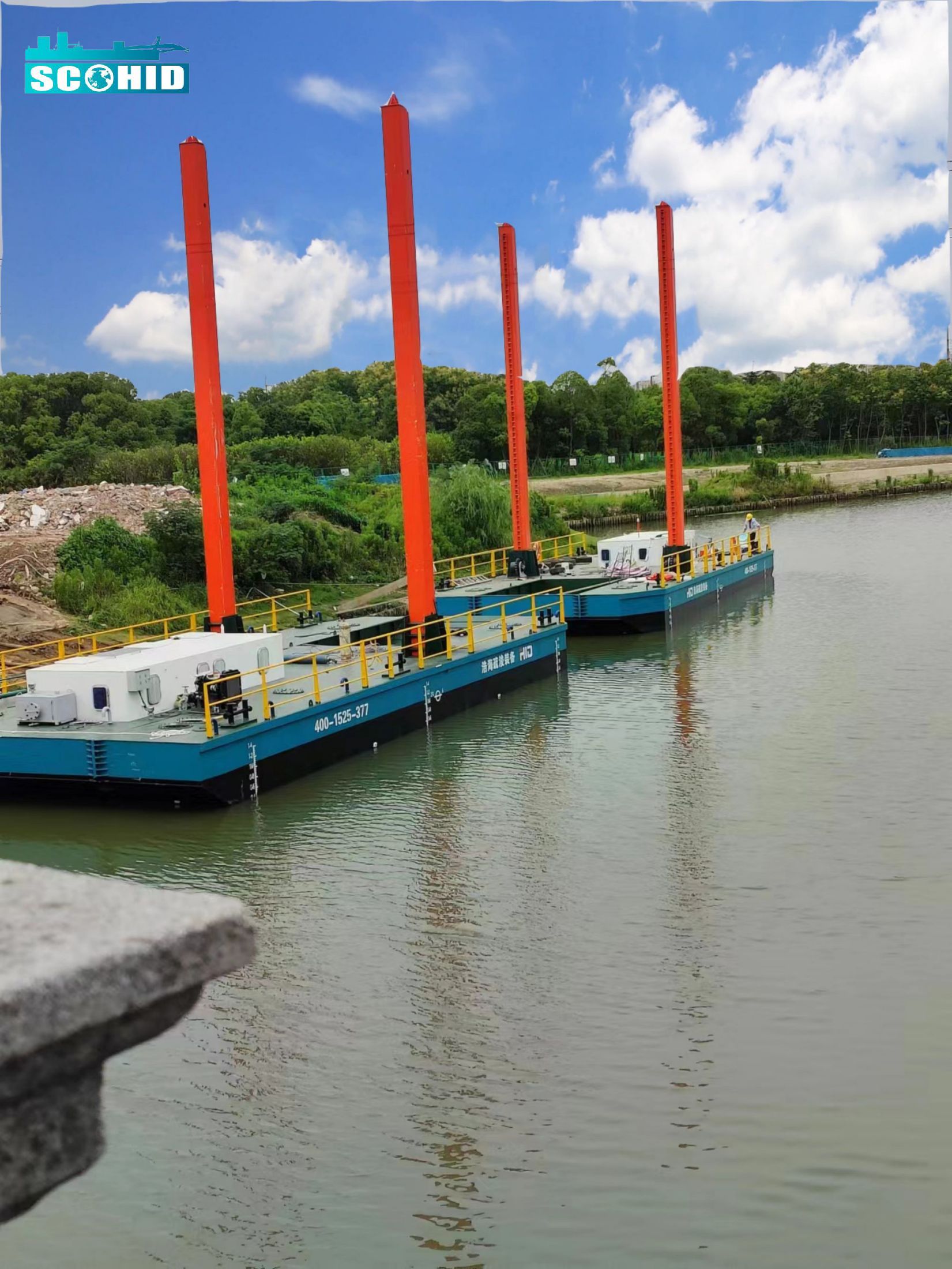 Ingénieurs Core Research and Developmentbarge Ponton de dragage Pontons personnalisés Barge ponton modulaire