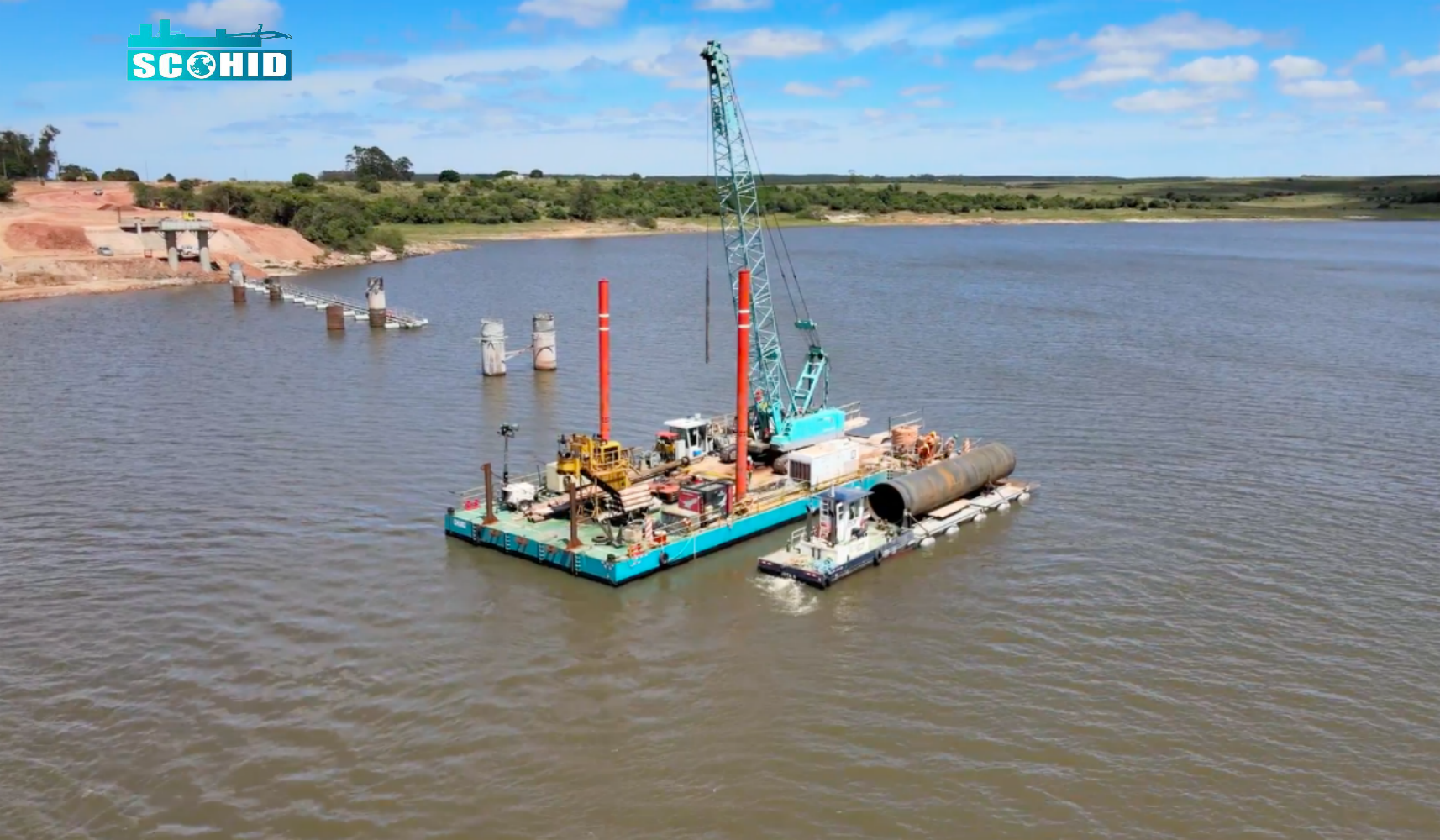 Nouvelles marques SCO HID Marine Crane Barge flottante Vente chaude en Uruguayen