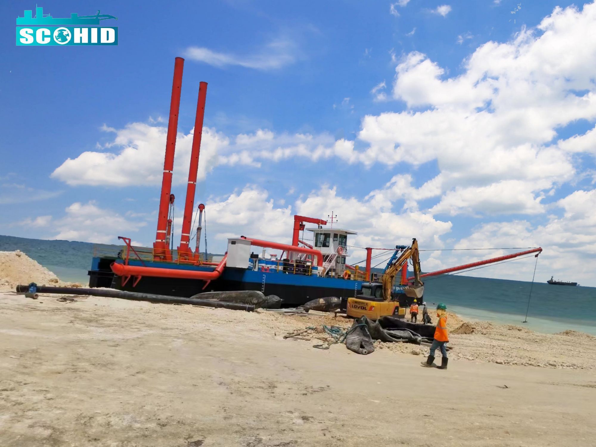 SCO HID a personnalisé la drague suceuse à coupeur de 8 pouces pour le dragage de sable professionnel