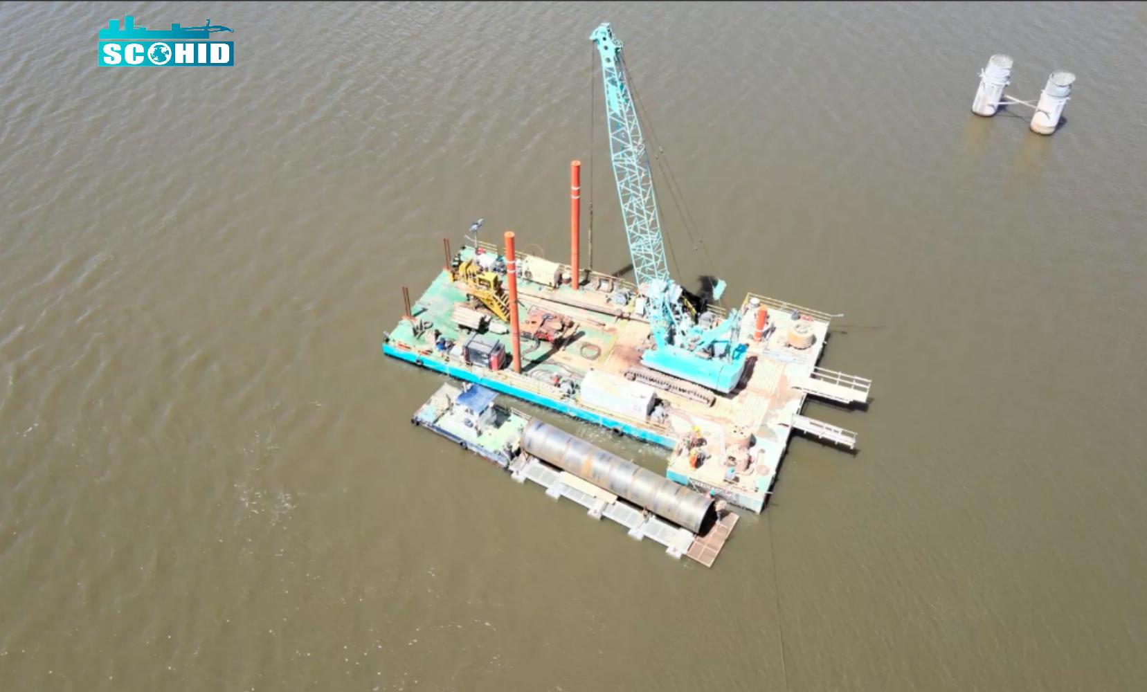 Nouvelles marques SCO HID Marine Crane Barge flottante Vente chaude en Uruguayen