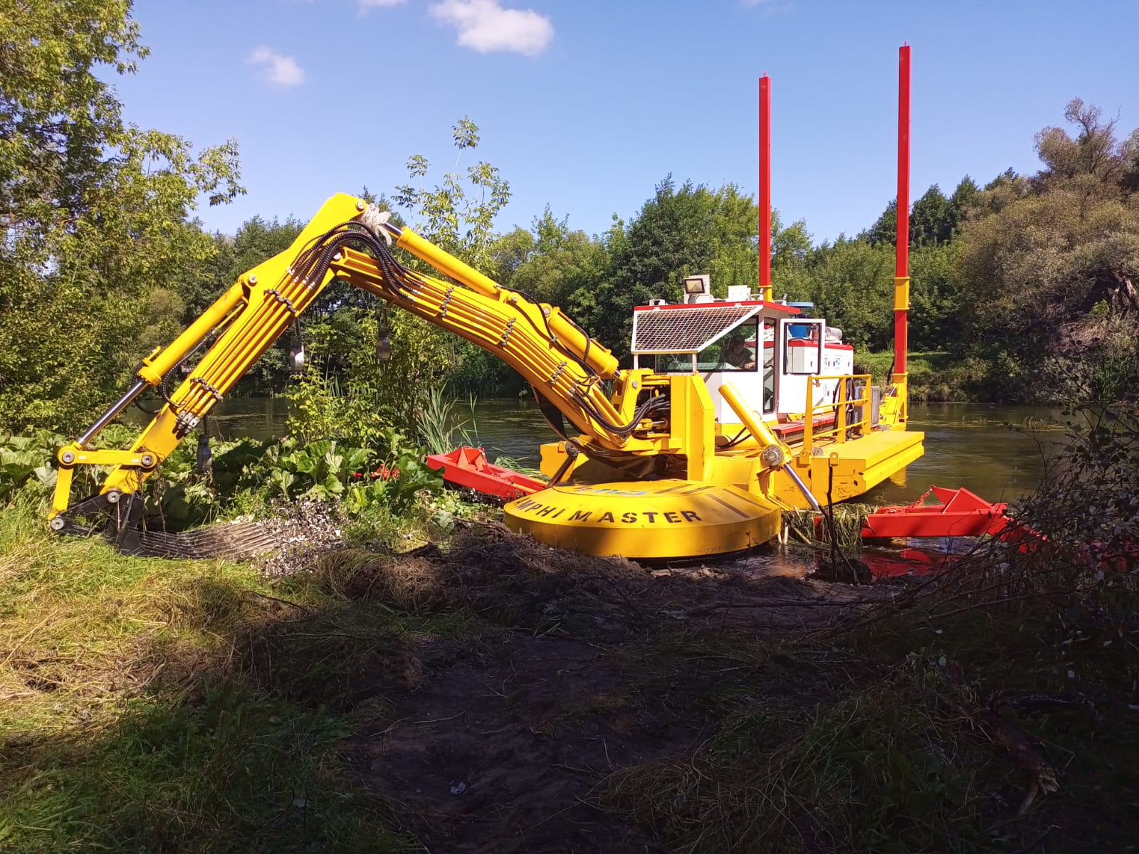  Drague multifonctionnelle amphibie de profondeur de dragage de 6,5 m